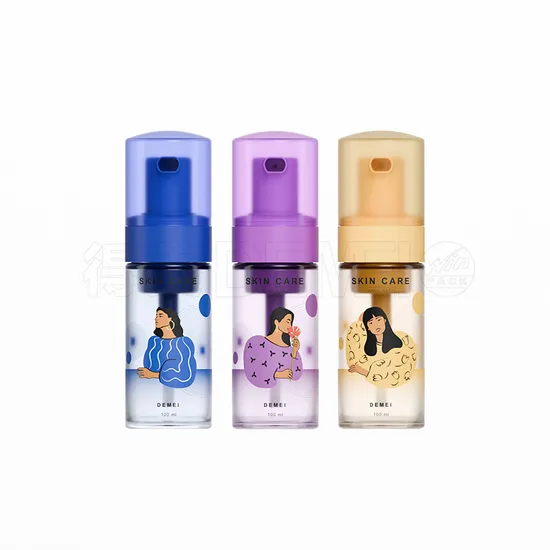 Foam Glass Bottle with 100ml Capacity Electronic Plating Cosmetic Packing Set
