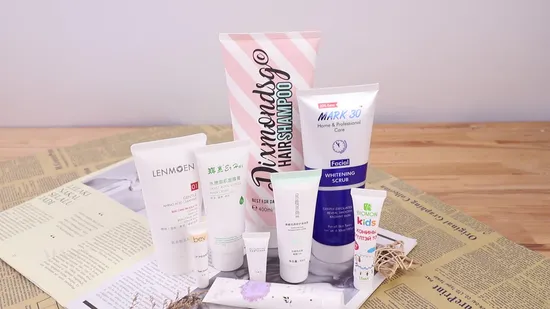 Factory Price 50ml 100ml 200ml White Plastic Packaging Laminated Custom Labeling Cosmetic Cream Food Packaging Sunscreen Squeeze Toothpaste Tube with Flip Cap