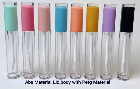 Custom Color Mini 5.5ml PETG Plastic Transparent Lip Gloss Tube