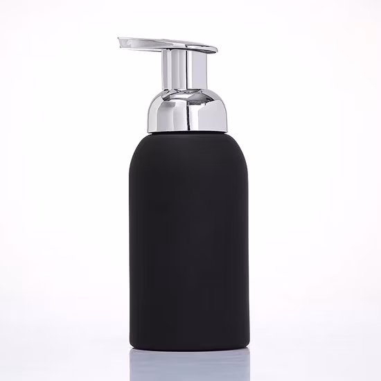 250ml 350ml New Design Frosted Luxury Glass Foaming Hand Soap Shampoo Bottle