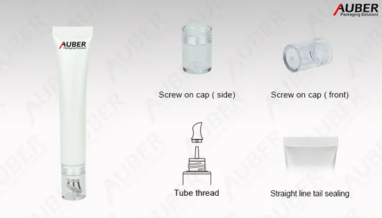 Custom Squeeze Nozzle Tube with Metallized Horn Cap for Eye Cream Packaging 
