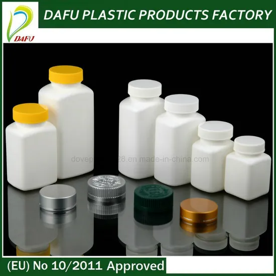 Food Grade Plastic HDPE Container Capsule Packaging Bottles Tablet Health Care Bottle with Plastic Cap 