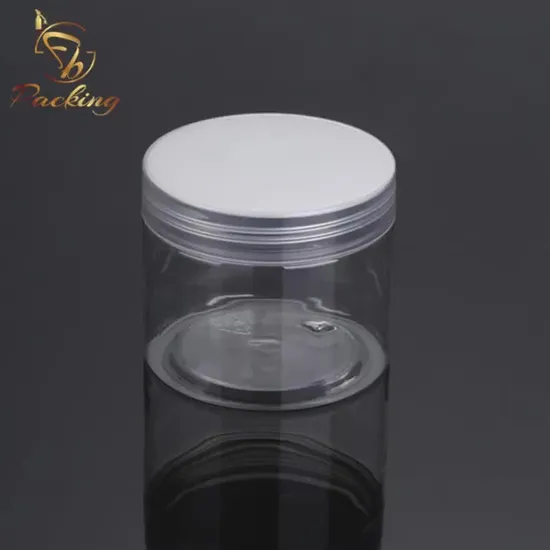 10% off Cosmetic Packaging Clear Plastic Cream Jar 50g Pet Jar with Black Plastic Cap 