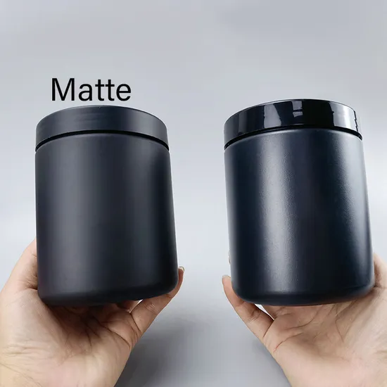 Custom 300ml 500ml 600ml 1100ml Matte Soft Touch Surface Coating Face Mask Body Butter Scrub Plastic Cream Jars Cosmetic Container Packaging 