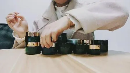 Amber Raw Material Color Cosmetic Cream Glass Jar for Skin Care Packaging with Silver Lid Plastic Cap, Metal Cap Plastic Seal 5g 10g 20g 30g 