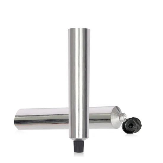 Collapsible Cosmetic Hair Cream Empty Full Aluminum Tube D28 Sliver or Custom Color Available 