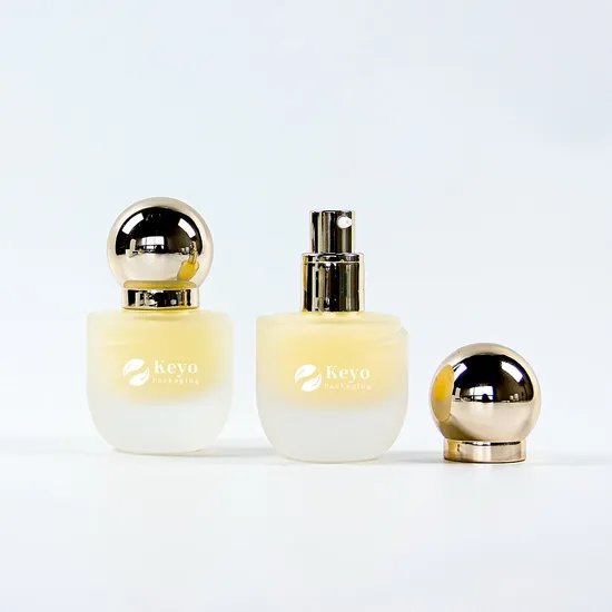 OEM ODM Logo Cylinder Clear Frosted Empty Skincare Serum Foundation Container 
