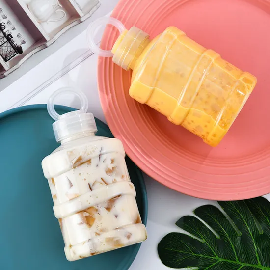 Plastic Juice Bottle 16oz 18oz 20oz Food Grade Drinking Packaging Bottle Disposable Bear Bottle 