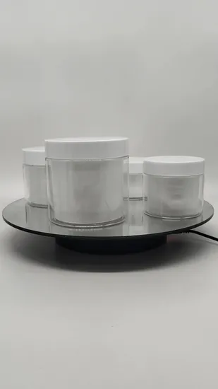 200g 300g 500g White Container Plastic Packaging Pet Cream Jar Facial Scrub Jar with Silver Cap 