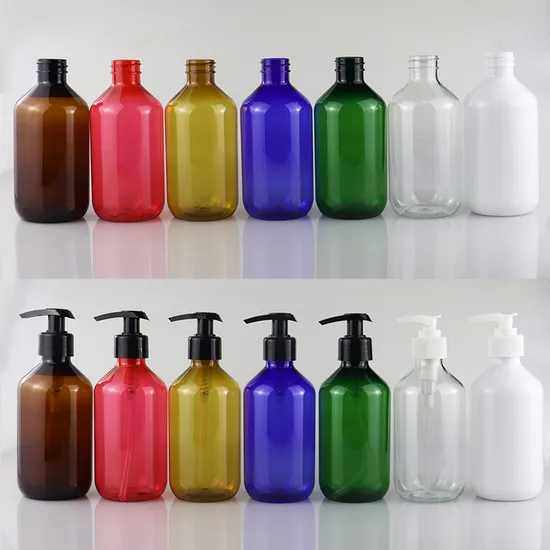 500ml Lotion Cosmetic Container Pet Shampoo Bottle Boston Bottle with Pump 
