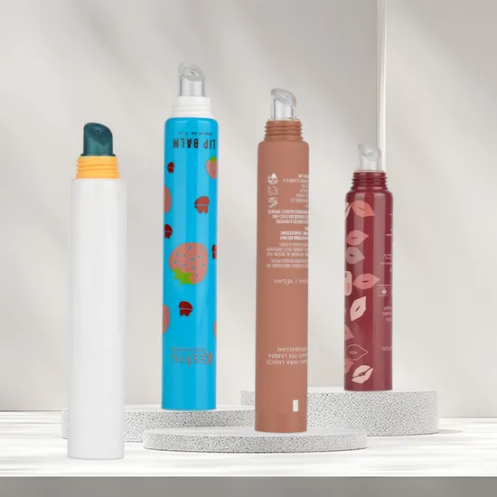 Soft Tip Silicone Applicator/Lip Balm Tube, Flexible Plastic Squeeze Cosmetic Tube for Lip Gloss/Eye Cream 