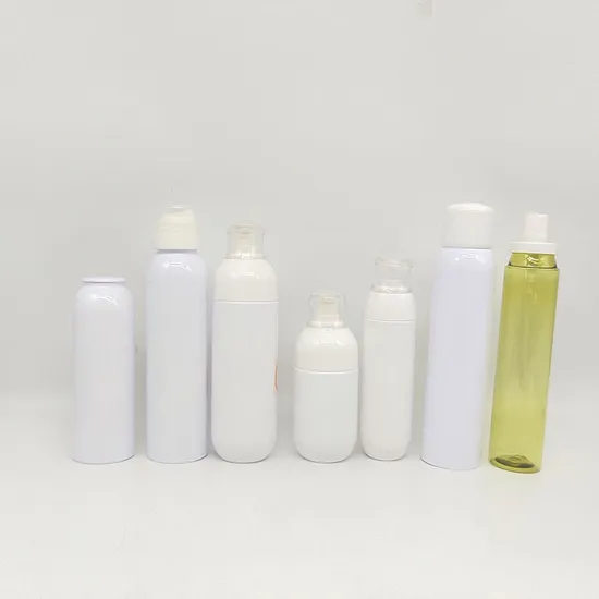 Empty Plastic Pet and PETG Round Cosmetic Packaging Lotion /Hair Spray Bottle 
