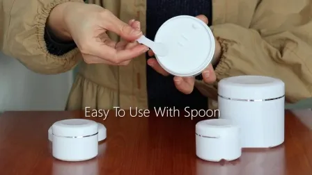 Custom Cosmetic Packaging Skincare 30g 50g 100g 200g 250g 500g Plastic Cream Jars with Spoon 